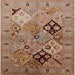 Square Machine Washable Industrial Modern Light Copper Gold Rug, wshurb2961