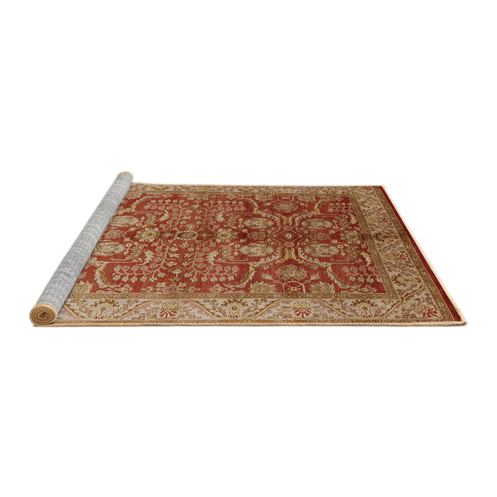 Sideview of Machine Washable Industrial Modern Brown Sand Brown Rug, wshurb2962