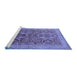 Sideview of Machine Washable Oriental Blue Industrial Rug, wshurb2962blu