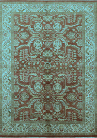 Oriental Light Blue Industrial Rug, urb2962lblu