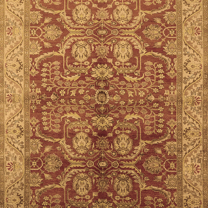 Machine Washable Oriental Brown Industrial Rug, wshurb2962brn