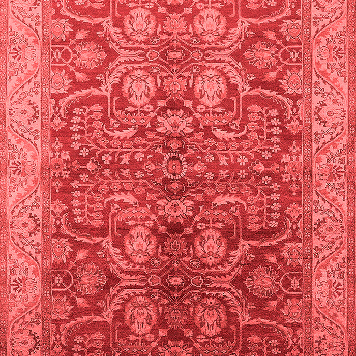 Machine Washable Oriental Red Industrial Rug, wshurb2962red