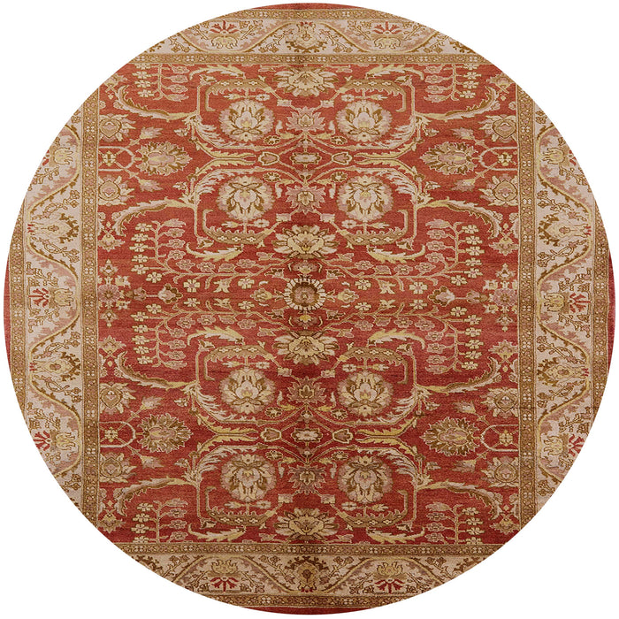 Round Machine Washable Industrial Modern Brown Sand Brown Rug, wshurb2962