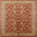 Square Mid-Century Modern Brown Sand Brown Oriental Rug, urb2962