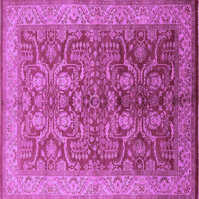 Square Machine Washable Oriental Purple Industrial Area Rugs, wshurb2962pur