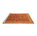 Sideview of Machine Washable Oriental Orange Industrial Area Rugs, wshurb2962org