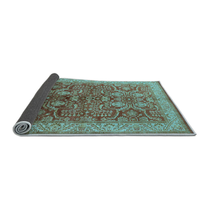 Sideview of Oriental Light Blue Industrial Rug, urb2962lblu