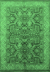 Oriental Emerald Green Industrial Rug, urb2962emgrn