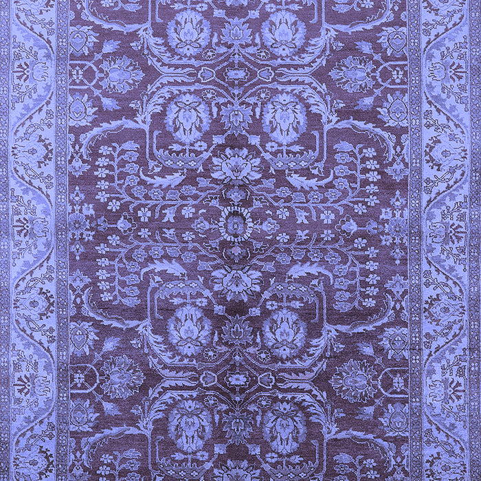Machine Washable Oriental Blue Industrial Rug, wshurb2962blu