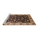 Sideview of Machine Washable Industrial Modern Bakers Brown Rug, wshurb2963