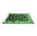 Sideview of Machine Washable Oriental Emerald Green Industrial Area Rugs, wshurb2963emgrn