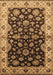 Machine Washable Oriental Brown Industrial Rug, wshurb2963brn