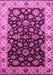 Machine Washable Oriental Pink Industrial Rug, wshurb2963pnk