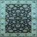 Square Oriental Light Blue Industrial Rug, urb2963lblu