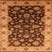 Square Oriental Orange Industrial Rug, urb2963org