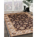 Mid-Century Modern Bakers Brown Oriental Rug in Family Room, urb2963