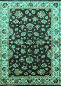 Oriental Turquoise Industrial Rug, urb2963turq