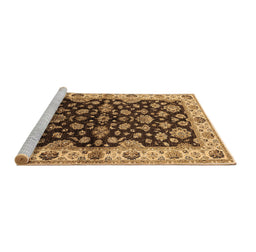 Sideview of Machine Washable Oriental Brown Industrial Rug, wshurb2963brn