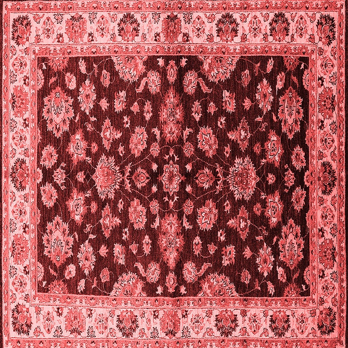Machine Washable Oriental Red Industrial Rug, wshurb2963red