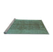 Sideview of Machine Washable Oriental Light Blue Industrial Rug, wshurb2964lblu