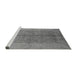 Sideview of Machine Washable Oriental Gray Industrial Rug, wshurb2964gry