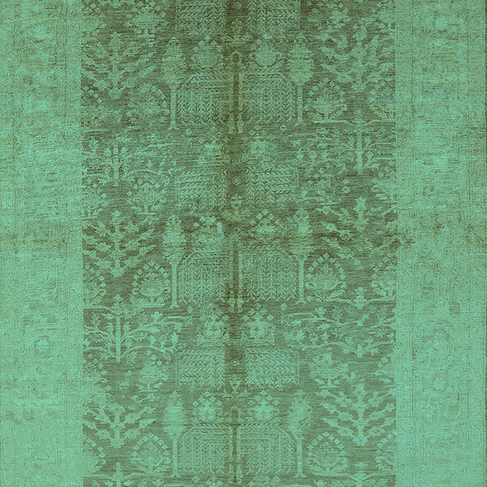 Machine Washable Oriental Turquoise Industrial Area Rugs, wshurb2964turq