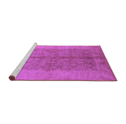 Sideview of Machine Washable Oriental Purple Industrial Area Rugs, wshurb2964pur