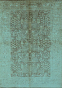 Oriental Light Blue Industrial Rug, urb2964lblu