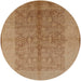 Round Machine Washable Industrial Modern Peru Brown Rug, wshurb2964