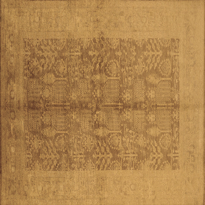 Square Oriental Brown Industrial Rug, urb2964brn