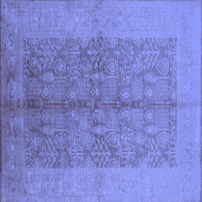 Square Oriental Blue Industrial Rug, urb2964blu