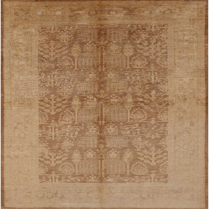 Square Machine Washable Industrial Modern Peru Brown Rug, wshurb2964