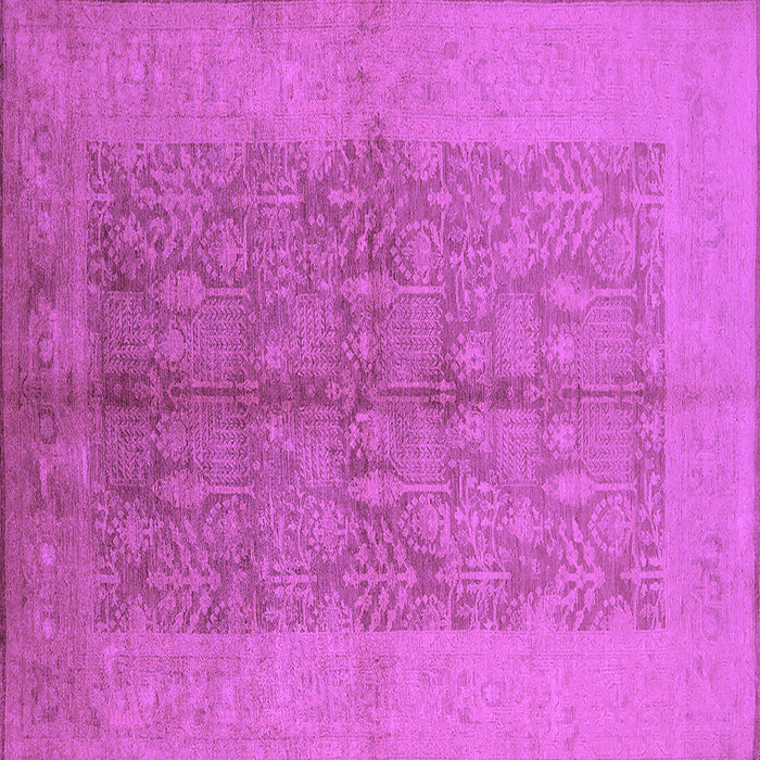 Square Machine Washable Oriental Purple Industrial Area Rugs, wshurb2964pur