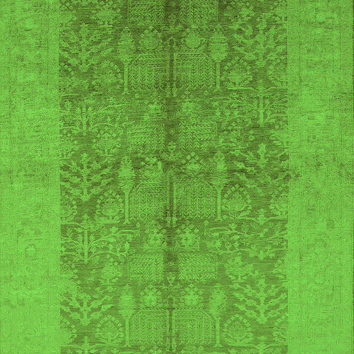 Machine Washable Oriental Green Industrial Area Rugs, wshurb2964grn