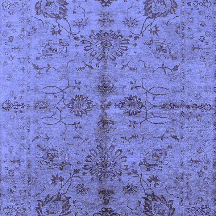 Machine Washable Oriental Blue Industrial Rug, wshurb2965blu
