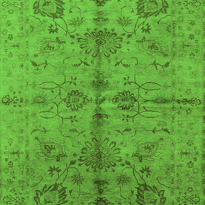 Machine Washable Oriental Green Industrial Area Rugs, wshurb2965grn