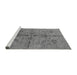 Sideview of Machine Washable Oriental Gray Industrial Rug, wshurb2965gry