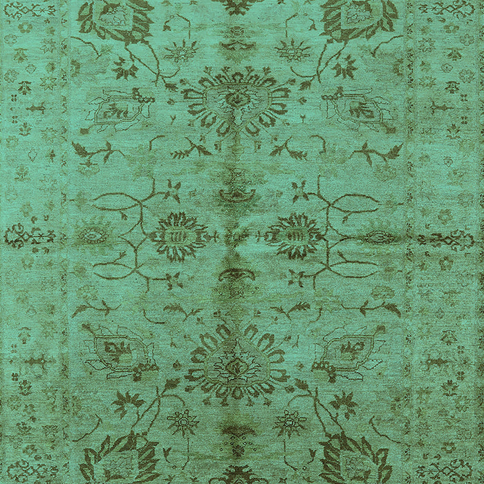 Machine Washable Oriental Turquoise Industrial Area Rugs, wshurb2965turq