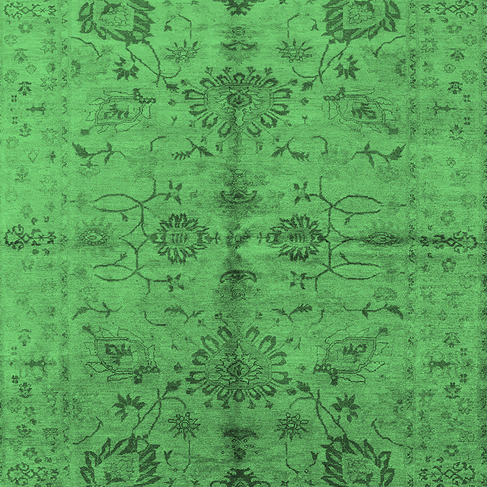 Machine Washable Oriental Emerald Green Industrial Area Rugs, wshurb2965emgrn