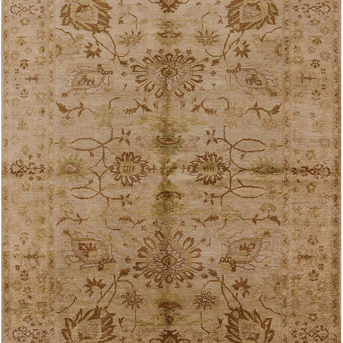 Mid-Century Modern Dark Bisque Brown Oriental Rug, urb2965