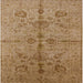 Square Mid-Century Modern Dark Bisque Brown Oriental Rug, urb2965