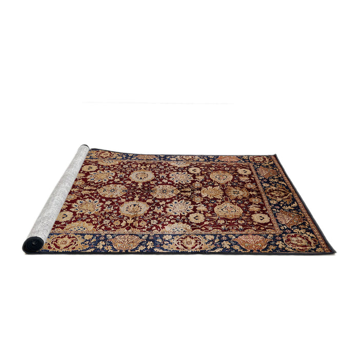 Sideview of Machine Washable Industrial Modern Brown Sand Brown Rug, wshurb2966