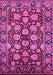 Machine Washable Oriental Pink Industrial Rug, wshurb2966pnk