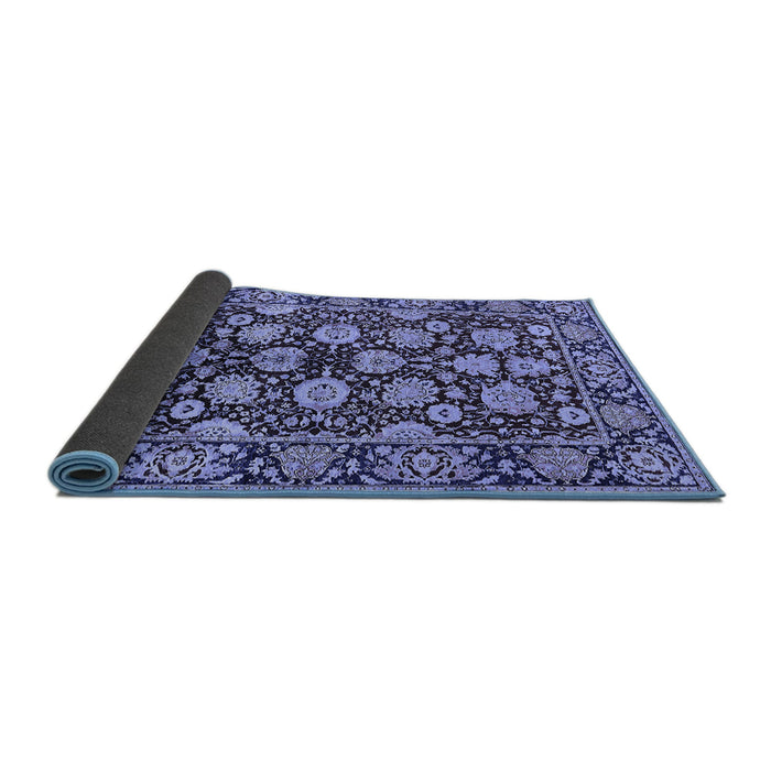 Sideview of Oriental Blue Industrial Rug, urb2966blu