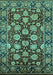 Oriental Turquoise Industrial Rug, urb2966turq