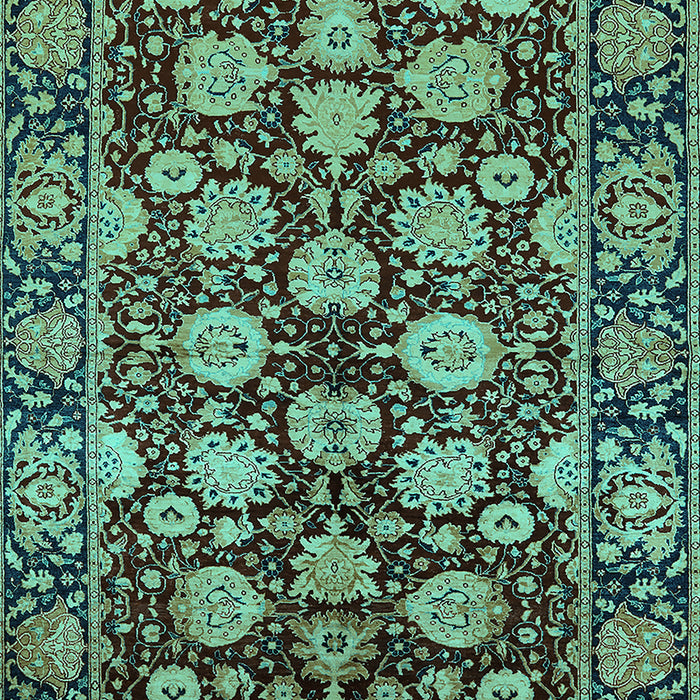 Oriental Turquoise Industrial Rug, urb2966turq