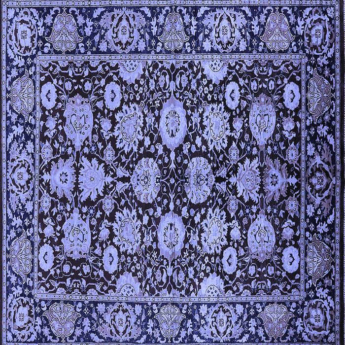 Square Oriental Blue Industrial Rug, urb2966blu