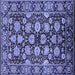 Square Oriental Blue Industrial Rug, urb2966blu