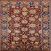 Square Machine Washable Industrial Modern Brown Sand Brown Rug, wshurb2966