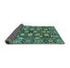 Sideview of Oriental Turquoise Industrial Rug, urb2966turq